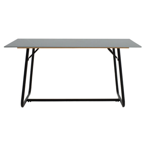 Τραπέζι Revello pakoworld sintered stone μαύρο μαρμάρου-μαύρο 150x90x75εκ – 101-000075