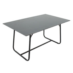 Τραπέζι Revello pakoworld sintered stone μαύρο μαρμάρου-μαύρο 150x90x75εκ – 101-000075