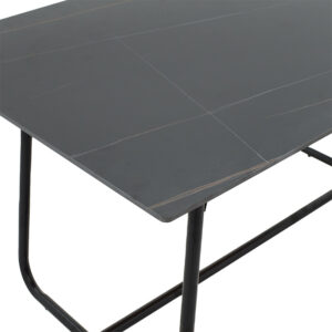Τραπέζι Revello pakoworld sintered stone μαύρο μαρμάρου-μαύρο 150x90x75εκ – 101-000075