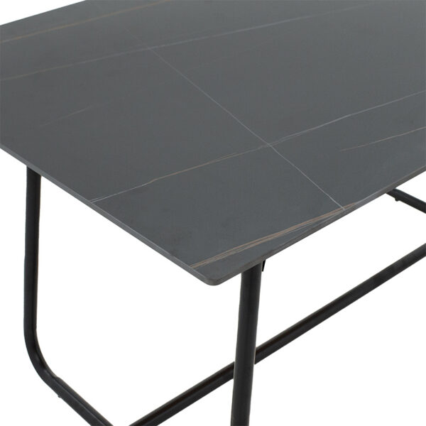 Τραπέζι Revello pakoworld sintered stone μαύρο μαρμάρου-μαύρο 150x90x75εκ – 101-000075