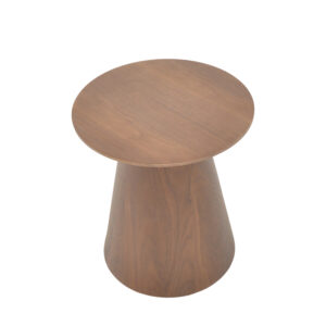 Βοηθητικό τραπέζι Kayano pakoworld καρυδί mdf Φ45×50εκ – 101-000109