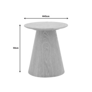 Βοηθητικό τραπέζι Kayano pakoworld καρυδί mdf Φ45×50εκ – 101-000109
