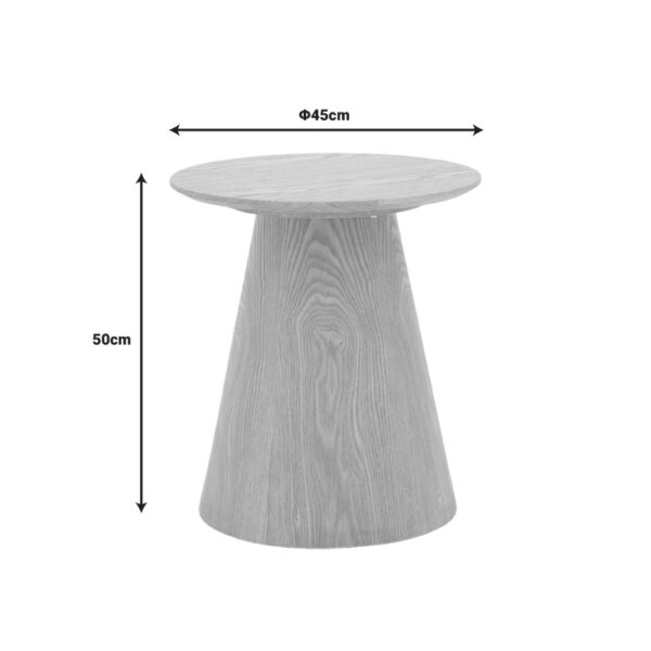 Βοηθητικό τραπέζι Kayano pakoworld καρυδί mdf Φ45×50εκ – 101-000109