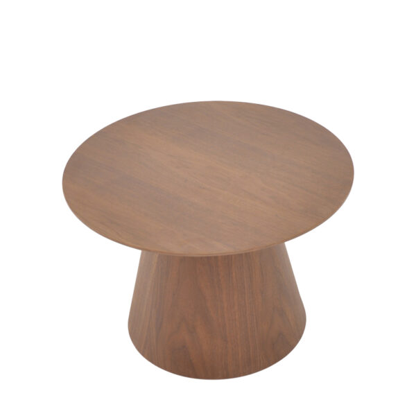 Τραπέζι σαλονιού Kayano pakoworld καρυδί mdf Φ60×40εκ – 101-000111