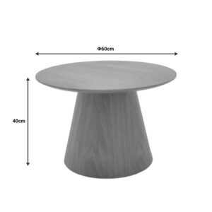 Τραπέζι σαλονιού Kayano pakoworld καρυδί mdf Φ60×40εκ – 101-000111
