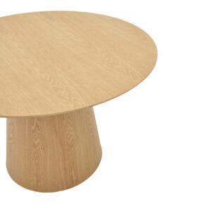 Τραπέζι Kayano pakoworld mdf σε φυσική απόχρωση Φ120×72εκ – 101-000112