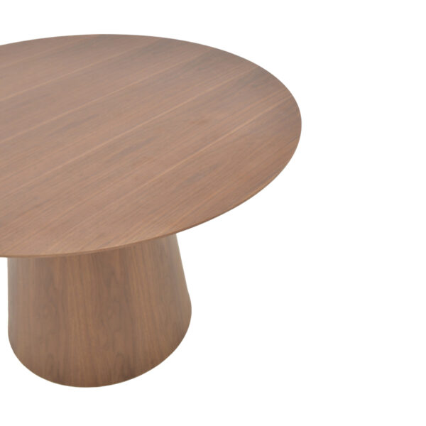Τραπέζι Kayano pakoworld καρυδί mdf Φ120×72εκ – 101-000113