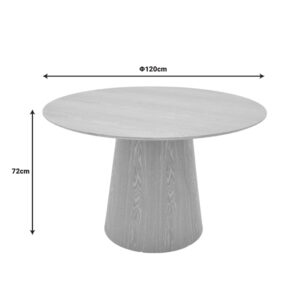 Τραπέζι Kayano pakoworld καρυδί mdf Φ120×72εκ – 101-000113
