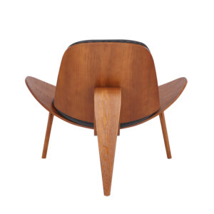 Πολυθρόνα Vilma pakoworld PU μαύρο- plywood καρυδί 90x73x75εκ – 106-000015