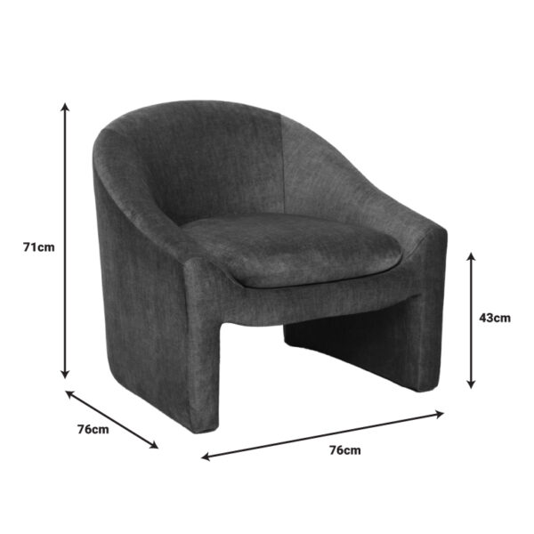 Πολυθρόνα Berza pakoworld κρεμ ύφασμα 76x76x71εκ – 110-000074