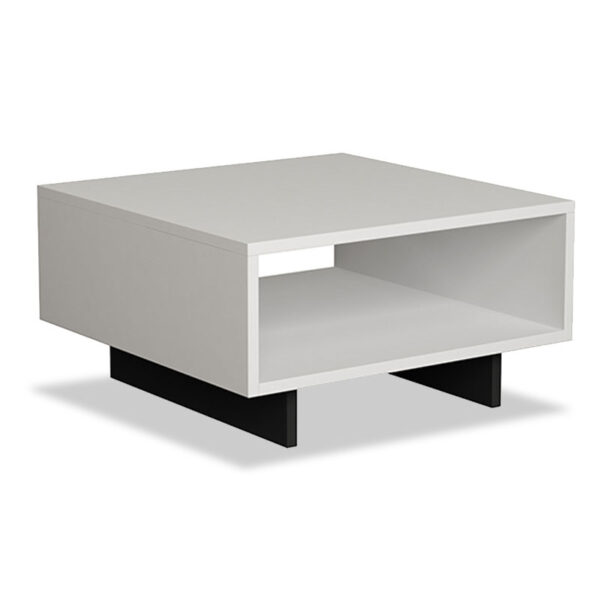 Coffee Table Hola pakoworld in white – antracite color 60x60x32cm 119-000726