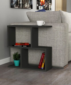 Βοηθητικό τραπέζι Homemania pakoworld χρώμα ανθρακί 60x20x60εκ – 119-000730