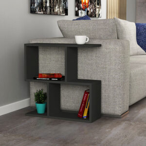 Βοηθητικό τραπέζι Homemania pakoworld χρώμα ανθρακί 60x20x60εκ – 119-000730