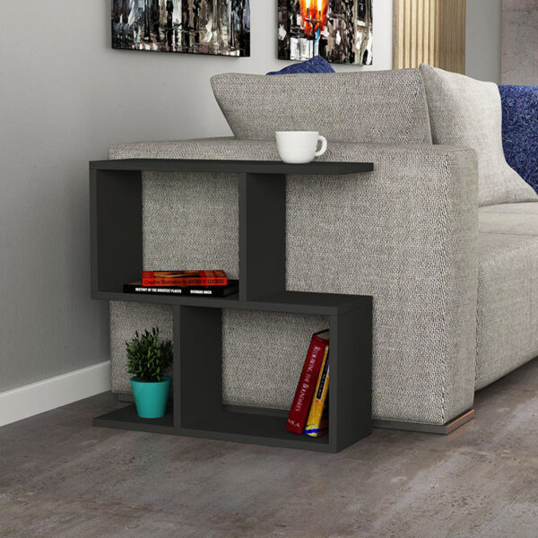 Βοηθητικό τραπέζι Homemania pakoworld χρώμα ανθρακί 60x20x60εκ – 119-000730