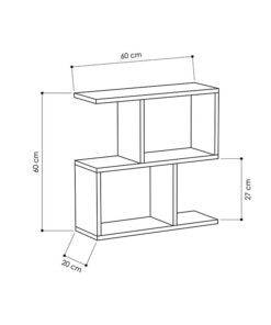 Βοηθητικό τραπέζι Homemania pakoworld χρώμα ανθρακί 60x20x60εκ – 119-000730