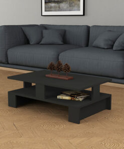 Τραπέζι σαλονιού Mansu pakoworld χρώμα ανθρακί 80x50x27,5εκ – 119-000760