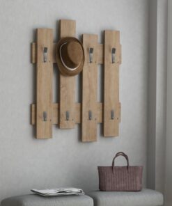 Κρεμάστρα Wave pakoworld χρώμα φυσικό 64x4x79εκ – 119-000784