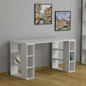 Γραφείο Colmar pakoworld χρώμα λευκό 140x60x75εκ – 119-000837