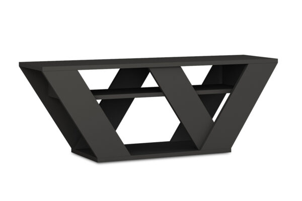 Έπιπλο τηλεόρασης Pipralla pakoworld ανθρακί 110x30x40εκ – 119-000966