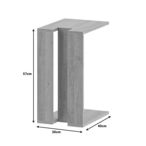 Βοηθητικό τραπέζι Muju pakoworld σε μόκα απόχρωση 40x30x57εκ – 119-001241