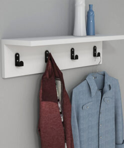 Κρεμάστρα Mulan pakoworld χρώμα λευκό 60x16x14.5εκ – 120-000035