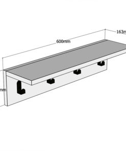 Κρεμάστρα Mulan pakoworld χρώμα λευκό 60x16x14.5εκ – 120-000035