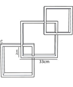 Ραφιέρα τοίχου Maas pakoworld χρώμα καρυδί 33×8.5×33εκ – 120-000060