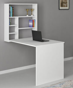 Γραφείο τοίχου ανοιγόμενο Ravin pakoworld λευκό 63x90x154εκ – 120-000084