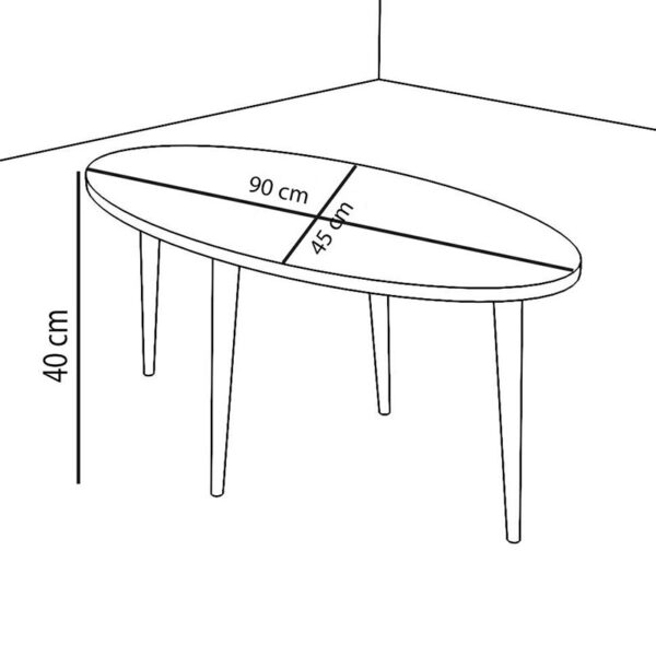 Τραπέζι σαλονιού Barton pakoworld sonoma-καφέ 90x45x40εκ – 120-000135