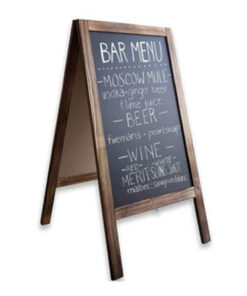 Stand μενού Felex pakoworld καρυδί-μαύρο 50x25x100εκ – 120-000162