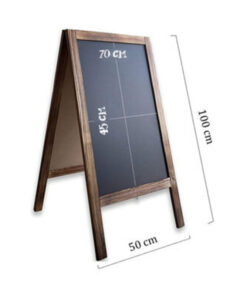 Stand μενού Felex pakoworld καρυδί-μαύρο 50x25x100εκ – 120-000162