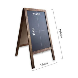 Stand μενού Felex pakoworld καρυδί-μαύρο 50x25x100εκ – 120-000162
