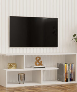 Έπιπλο τηλεόρασης Waldo pakoworld λευκό μελαμίνης 100×29,5×40εκ – 120-000172