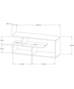 Έπιπλο τηλεόρασης Waldo pakoworld λευκό μελαμίνης 100×29,5×40εκ – 120-000172