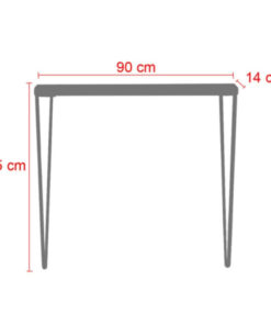 Κονσόλα Tetty pakoworld καρυδί-μαύρο 90x14x75εκ – 120-000306