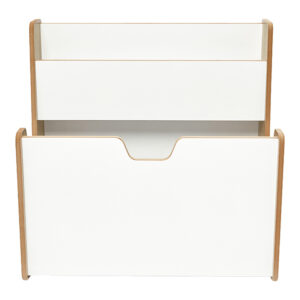 Ραφιέρα Crane pakoworld φυσικό-λευκό mdf 57x34x55εκ – 120-000421