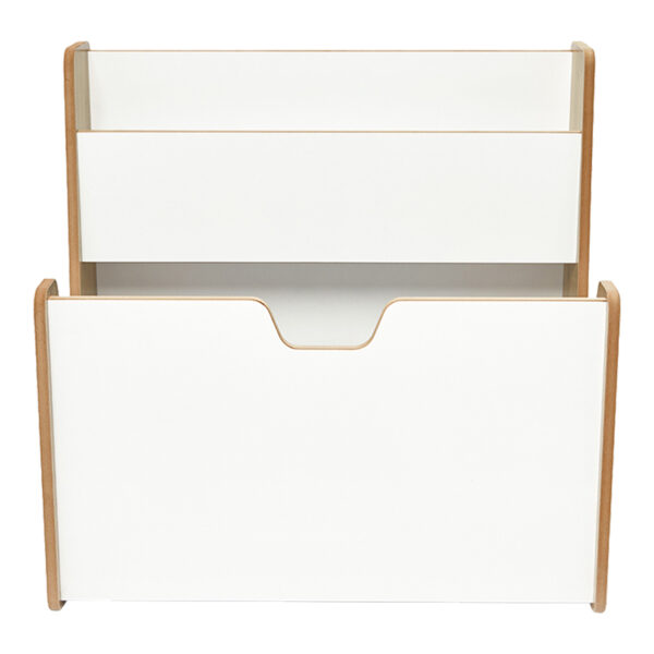Ραφιέρα Crane pakoworld φυσικό-λευκό mdf 57x34x55εκ – 120-000421