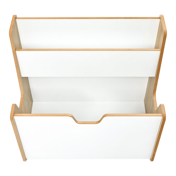 Ραφιέρα Crane pakoworld φυσικό-λευκό mdf 57x34x55εκ – 120-000421