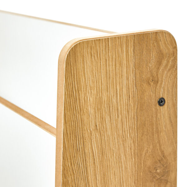 Ραφιέρα Crane pakoworld φυσικό-λευκό mdf 57x34x55εκ – 120-000421