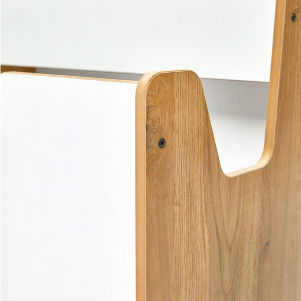 Ραφιέρα Crane pakoworld φυσικό-λευκό mdf 57x34x55εκ – 120-000421