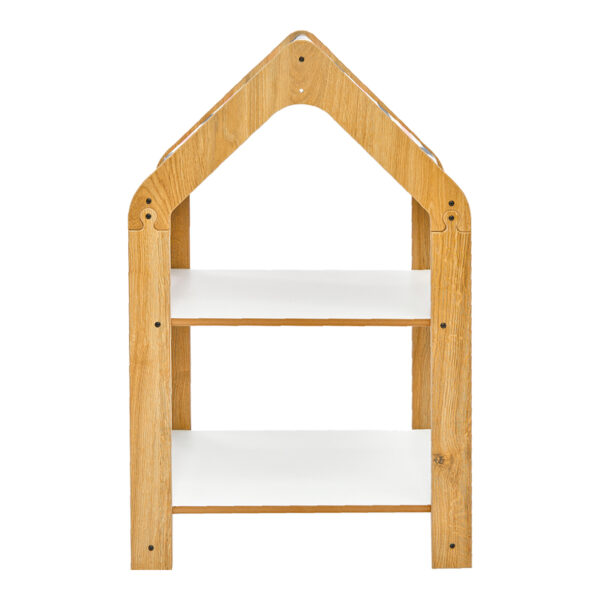 Ραφιέρα Montessori Zoilen pakoworld φυσικό-λευκό-ροζ mdf 50x30x80εκ – 120-000425