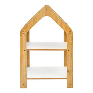 Ραφιέρα Montessori Zoilen pakoworld φυσικό-λευκό-μπλε mdf 50x30x80εκ – 120-000426