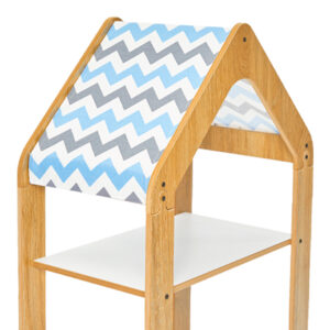 Ραφιέρα Montessori Zoilen pakoworld φυσικό-λευκό-μπλε mdf 50x30x80εκ – 120-000426