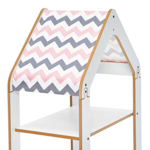 Ραφιέρα Montessori Zoilen pakoworld λευκό-ροζ mdf 50x30x80εκ – 120-000427