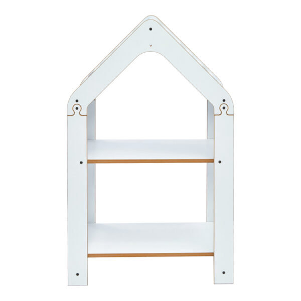 Ραφιέρα Montessori Zoilen pakoworld λευκό-μπλε mdf 50x30x80εκ – 120-000428