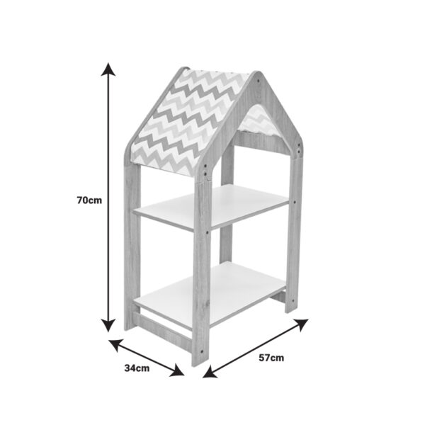 Ραφιέρα Montessori Zoilen pakoworld λευκό-μπλε mdf 50x30x80εκ – 120-000428