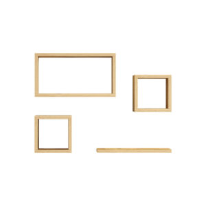 Ραφιέρα Babine pakoworld μελαμίνη σε oak απόχρωση 84x15x44εκ – 120-000450