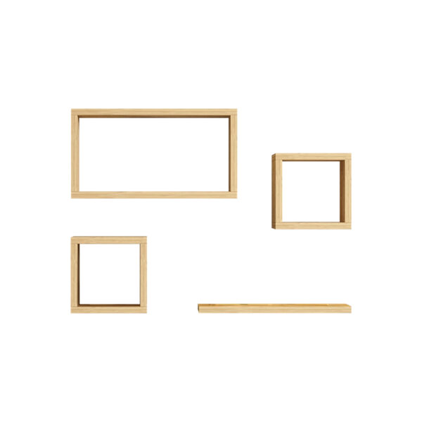 Ραφιέρα Babine pakoworld μελαμίνη σε oak απόχρωση 84x15x44εκ – 120-000450