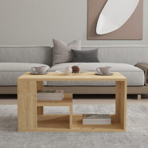 Τραπέζι σαλονιού Sobu pakoworld σε oak απόχρωση 80x50x40εκ – 120-000510