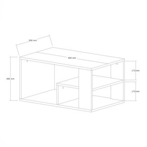 Τραπέζι σαλονιού Sobu pakoworld σε oak απόχρωση 80x50x40εκ – 120-000510